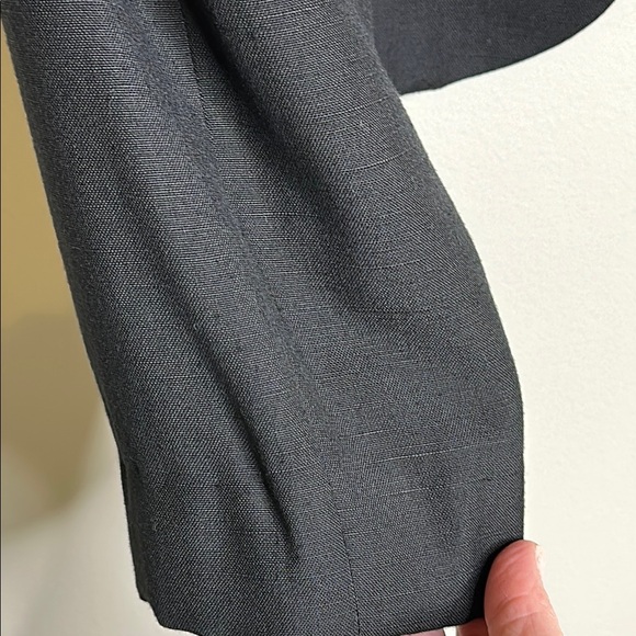 Vintage Doncaster Black Floral Embroidered Open Front Blazer Size 14 - Picture 8 of 14